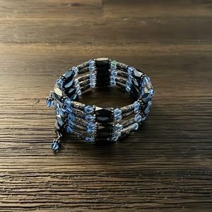 Magnetic Hematite Bead Wrap Bracelet/Necklace 34” Length